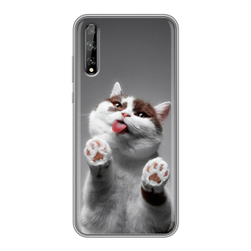 Силиконовый чехол на Huawei Y8p с принтом Коты Силиконовый чехол на Huawei Y8p с принтом Коты