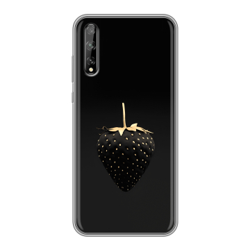 Силиконовый чехол на Huawei Y8p с принтом Черная клубника Силиконовый чехол на Huawei Y8p с принтом Черная клубника