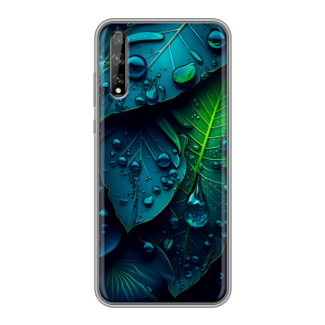 Силиконовый чехол на Huawei Y8p с принтом Листья Силиконовый чехол на Huawei Y8p с принтом Листья