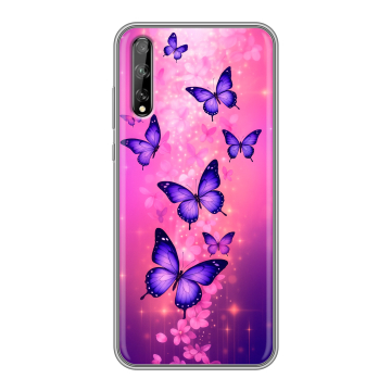 Силиконовый чехол на Huawei Y8p с принтом Бабочки Силиконовый чехол на Huawei Y8p с принтом Бабочки