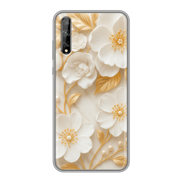 Силиконовый чехол на Huawei Y8p с принтом Цветы Силиконовый чехол на Huawei Y8p с принтом Цветы