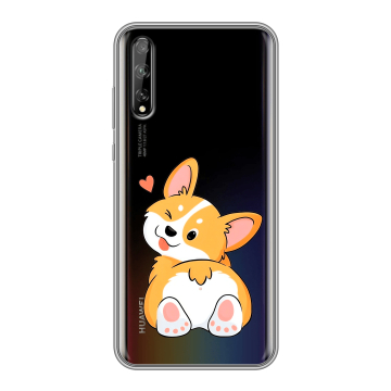 Силиконовый чехол на Huawei Y8p с принтом Корги Силиконовый чехол на Huawei Y8p с принтом Корги