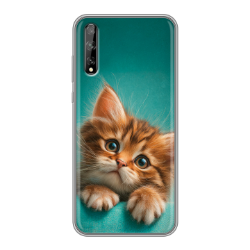 Силиконовый чехол на Huawei Y8p с принтом котенок Силиконовый чехол на Huawei Y8p с принтом котенок