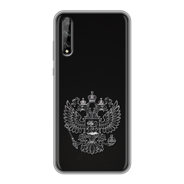 Силиконовый чехол на Huawei Y8p с принтом Герб России