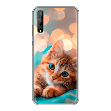 Силиконовый чехол на Huawei Y8p с принтом котик Силиконовый чехол на Huawei Y8p с принтом котик