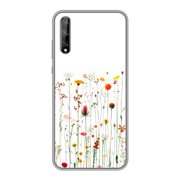 Силиконовый чехол на Huawei Y8p с принтом цветы Силиконовый чехол на Huawei Y8p с принтом цветы