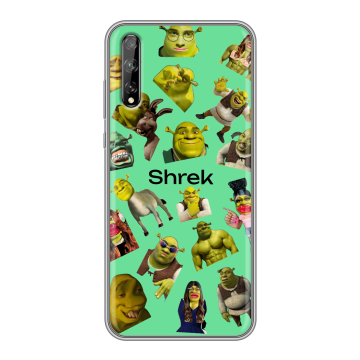 Силиконовый чехол на Huawei Y8p с принтом Шрек Shrek