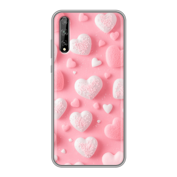 Силиконовый чехол на Huawei Y8p с принтом Сердечки Силиконовый чехол на Huawei Y8p с принтом Сердечки