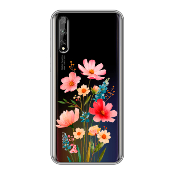 Силиконовый чехол на Huawei Y8p с принтом Цветы