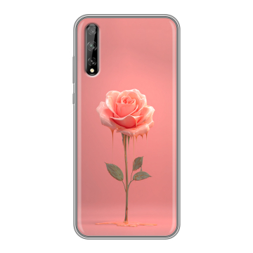 Силиконовый чехол на Huawei Y8p с принтом Розовая роза