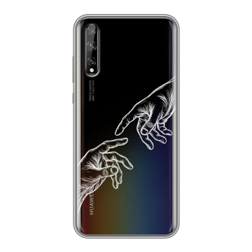 Силиконовый чехол на Huawei Y8p с принтом Сотворение мира