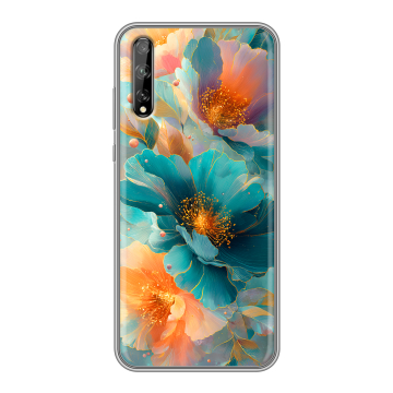 Силиконовый чехол на Huawei Y8p с принтом Цветы