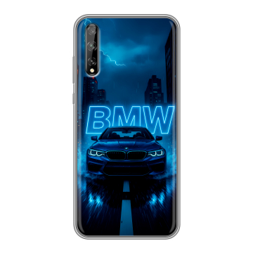 Силиконовый чехол на Huawei Y8p с принтом BMW БМВ Силиконовый чехол на Huawei Y8p с принтом BMW БМВ
