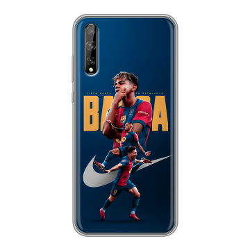 Силиконовый чехол на Huawei Y8p с принтом Барселона Barca Yamal Силиконовый чехол на Huawei Y8p с принтом Барселона Barca Yamal