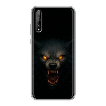 Силиконовый чехол на Huawei Y8p с принтом Волк Силиконовый чехол на Huawei Y8p с принтом Волк