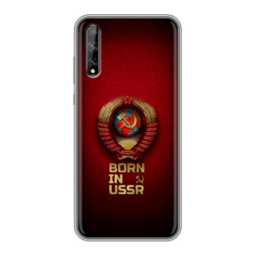 Силиконовый чехол на Huawei Y8p с принтом Флаг Герб СССР Силиконовый чехол на Huawei Y8p с принтом Флаг Герб СССР