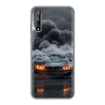 Силиконовый чехол на Huawei Y8p с принтом BMW БМВ