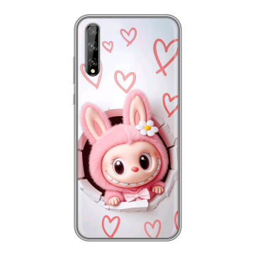 Силиконовый чехол на Huawei Y8p с принтом Labubu Лабубу