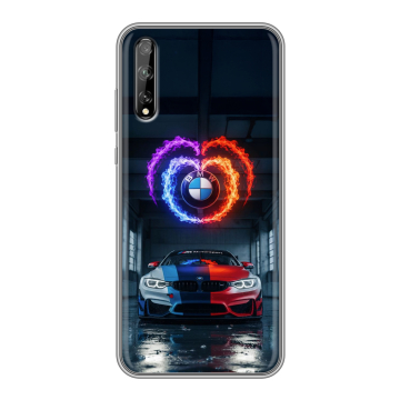 Силиконовый чехол на Huawei Y8p с принтом BMW БМВ Силиконовый чехол на Huawei Y8p с принтом BMW БМВ
