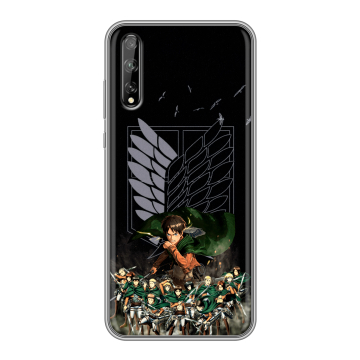 Силиконовый чехол на Huawei Y8p с принтом Атака титанов Силиконовый чехол на Huawei Y8p с принтом Атака титанов