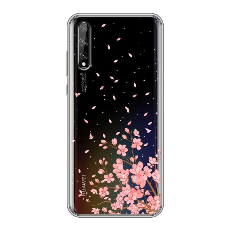 Пластиковый чехол на Huawei Y8p с принтом Ветка сакуры Пластиковый чехол на Huawei Y8p с принтом Ветка сакуры