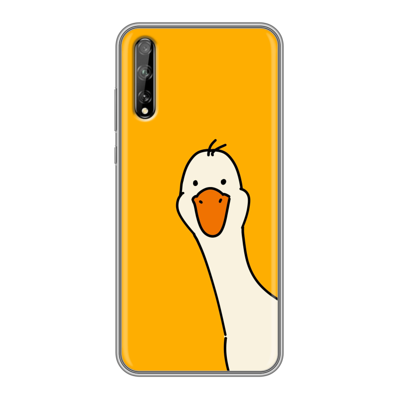 Силиконовый чехол на Huawei Y8p с принтом Утка Силиконовый чехол на Huawei Y8p с принтом Утка