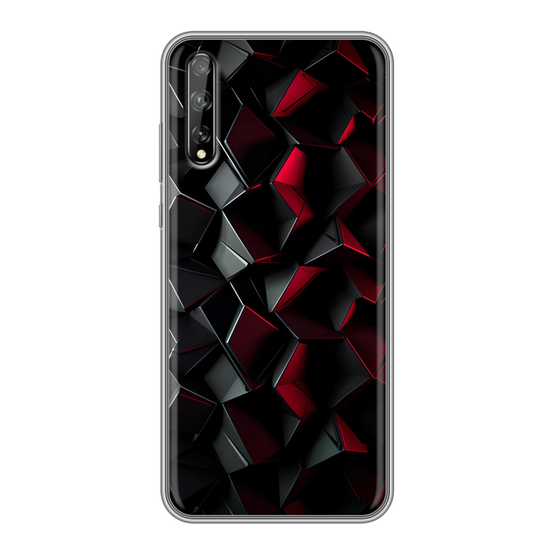 Силиконовый противоударный чехол на Huawei Y8p с принтом Абстракция Силиконовый противоударный чехол на Huawei Y8p с принтом Абстракция