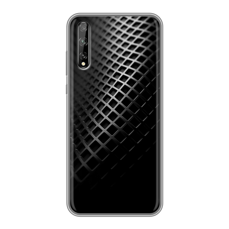 Пластиковый чехол на Huawei Y8p с принтом Текстура металла Пластиковый чехол на Huawei Y8p с принтом Текстура металла
