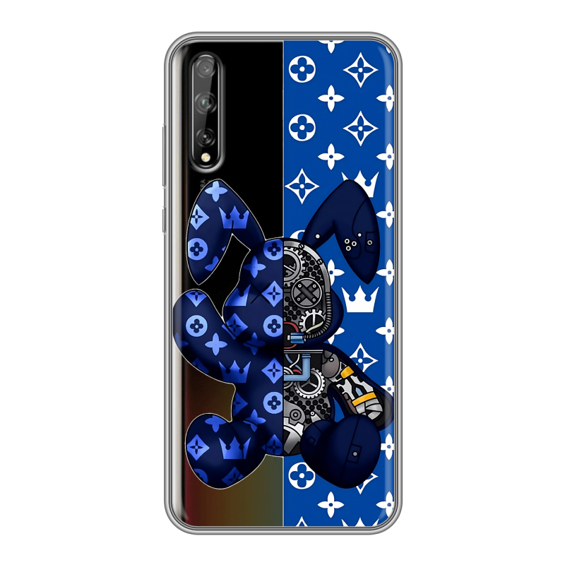Силиконовый противоударный чехол на Huawei Y8p с принтом Луи робот Силиконовый противоударный чехол на Huawei Y8p с принтом Луи робот