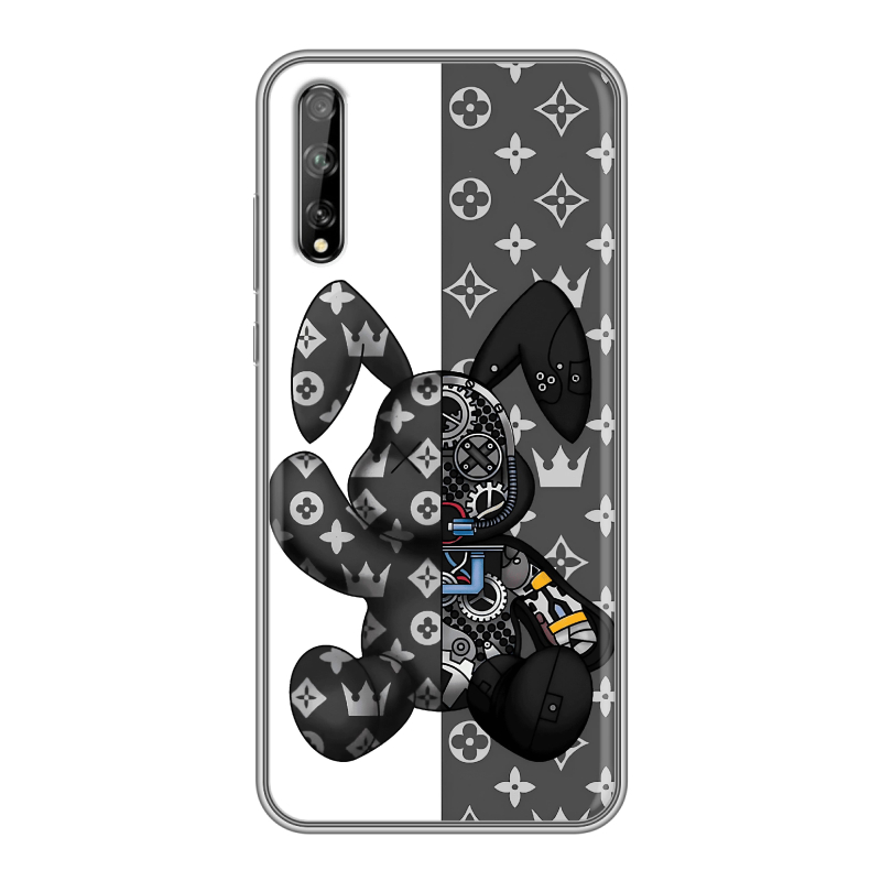 Силиконовый противоударный чехол на Huawei Y8p с принтом Луи робот Силиконовый противоударный чехол на Huawei Y8p с принтом Луи робот