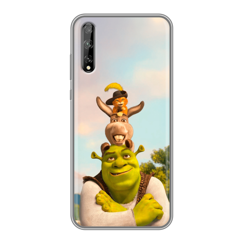 Пластиковый чехол на Huawei Y8p с принтом Шрек Shrek Пластиковый чехол на Huawei Y8p с принтом Шрек Shrek