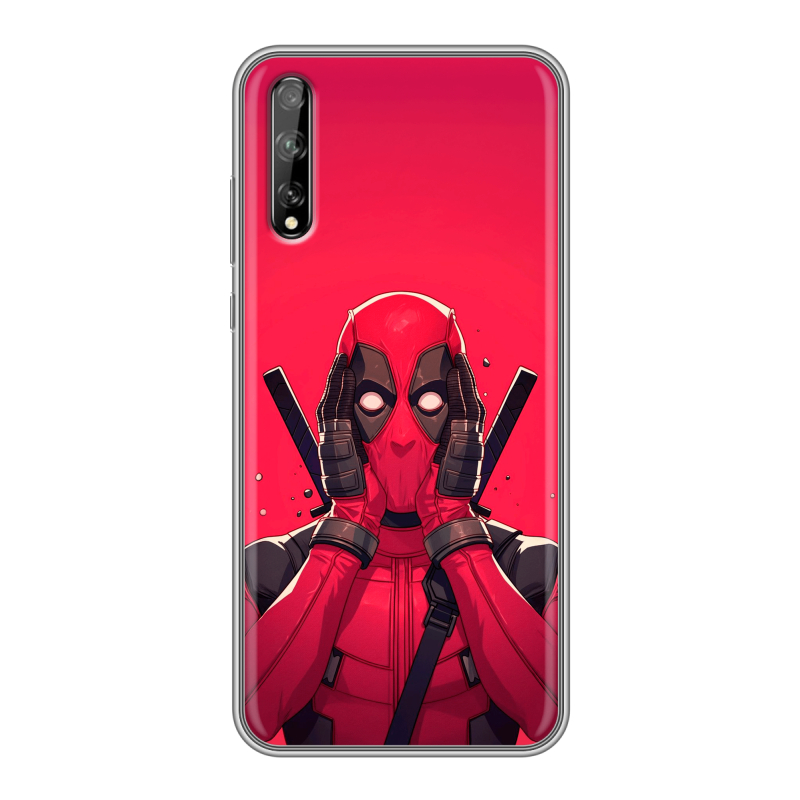 Силиконовый противоударный чехол на Huawei Y8p с принтом Дедпул Deadpool Силиконовый противоударный чехол на Huawei Y8p с принтом Дедпул Deadpool