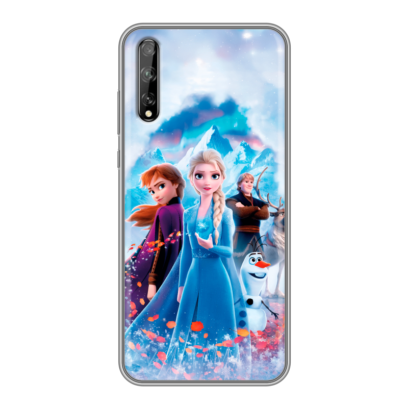 Силиконовый противоударный чехол на Huawei Y8p с принтом Холодное сердце Frozen Силиконовый противоударный чехол на Huawei Y8p с принтом Холодное сердце Frozen