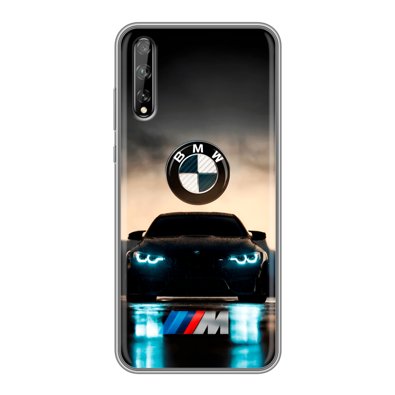 Пластиковый чехол на Huawei Y8p с принтом БМВ BMW Пластиковый чехол на Huawei Y8p с принтом БМВ BMW