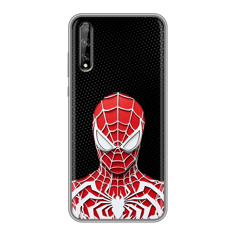 Силиконовый чехол на Huawei Y8p с принтом человек паук spiderman Силиконовый чехол на Huawei Y8p с принтом человек паук spiderman