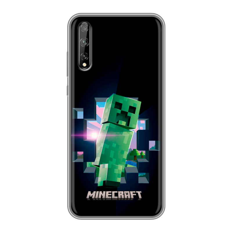 Пластиковый чехол на Huawei Y8p с принтом Майнкрафт Minecraft Пластиковый чехол на Huawei Y8p с принтом Майнкрафт Minecraft