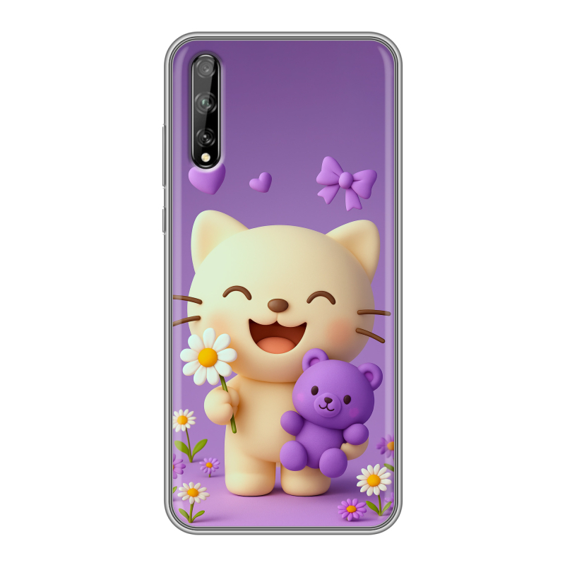 Силиконовый противоударный чехол на Huawei Y8p с принтом для девочек Силиконовый противоударный чехол на Huawei Y8p с принтом для девочек