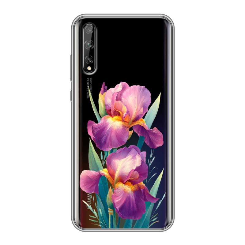 Силиконовый чехол на Huawei Y8p с принтом Цветы орхидеи Силиконовый чехол на Huawei Y8p с принтом Цветы орхидеи