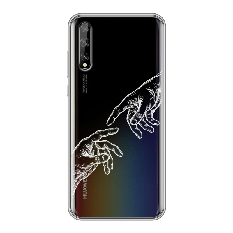 Силиконовый противоударный чехол на Huawei Y8p с принтом Сотворение мира Силиконовый противоударный чехол на Huawei Y8p с принтом Сотворение мира