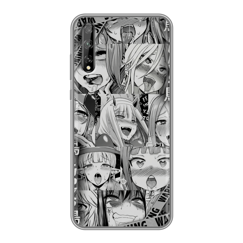 Силиконовый противоударный чехол на Huawei Y8p с принтом Ahegao Ахегао Аниме Силиконовый противоударный чехол на Huawei Y8p с принтом Ahegao Ахегао Аниме