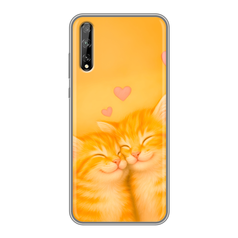 Силиконовый чехол на Huawei Y8p с принтом Милые котята Силиконовый чехол на Huawei Y8p с принтом Милые котята