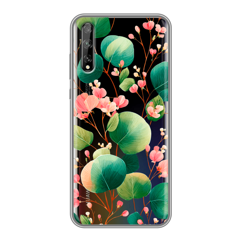 Силиконовый противоударный чехол на Huawei Y8p с принтом женский Силиконовый противоударный чехол на Huawei Y8p с принтом женский