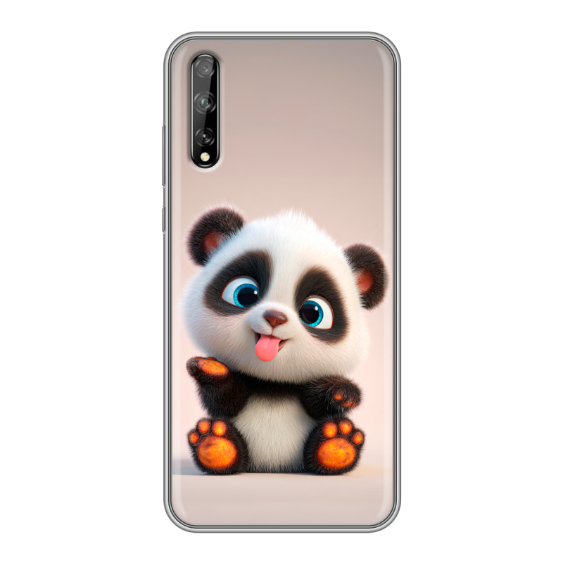 Пластиковый чехол на Huawei Y8p с принтом милая панда Пластиковый чехол на Huawei Y8p с принтом милая панда