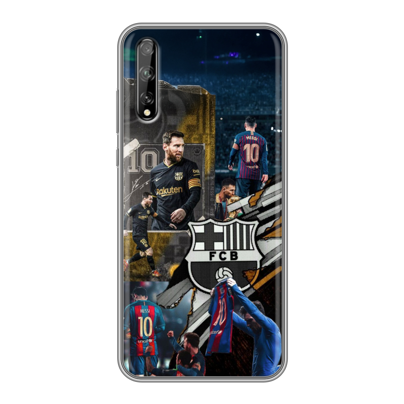 Пластиковый чехол на Huawei Y8p с принтом Messi Barcelona Пластиковый чехол на Huawei Y8p с принтом Messi Barcelona