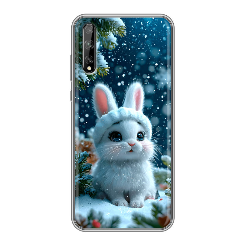 Силиконовый противоударный чехол на Huawei Y8p с принтом Новый год Силиконовый противоударный чехол на Huawei Y8p с принтом Новый год