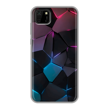 Силиконовый чехол на Huawei Y5p с принтом Геометрия неона Силиконовый чехол на Huawei Y5p с принтом Геометрия неона