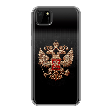Силиконовый чехол на Huawei Y5p с принтом Герб России Силиконовый чехол на Huawei Y5p с принтом Герб России