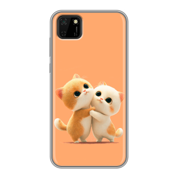 Силиконовый чехол на Huawei Y5p с принтом Милые котики Силиконовый чехол на Huawei Y5p с принтом Милые котики
