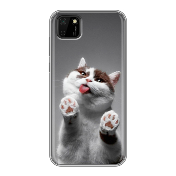 Силиконовый чехол на Huawei Y5p с принтом Коты Силиконовый чехол на Huawei Y5p с принтом Коты
