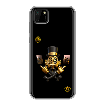 Силиконовый чехол на Huawei Y5p с принтом Золотой скрудж макдак Силиконовый чехол на Huawei Y5p с принтом Золотой скрудж макдак
